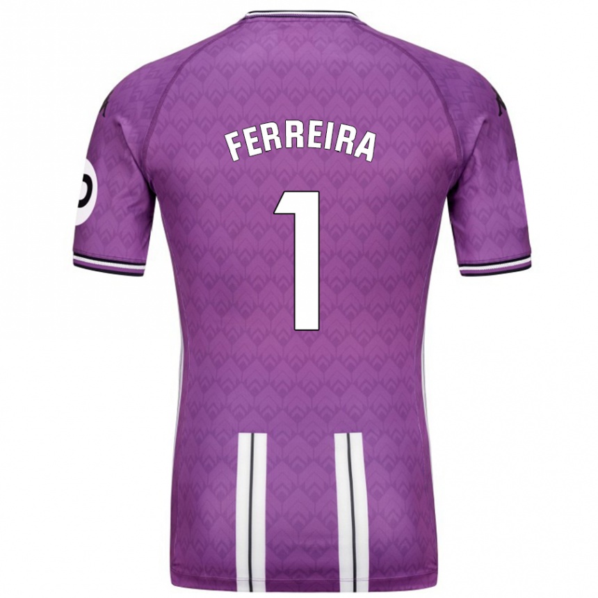 Férfi Labdarúgás André Ferreira #1 Lila Fehér Hazai Jersey 2024/25 Mez Póló Ing