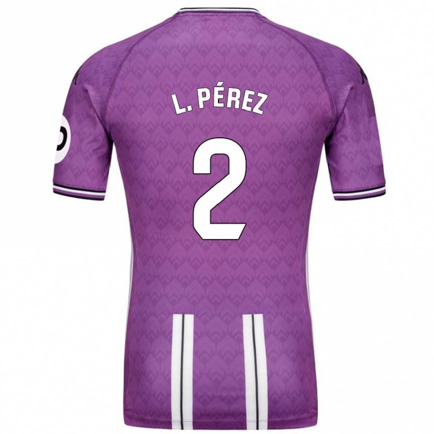 Férfi Labdarúgás Luis Pérez #2 Lila Fehér Hazai Jersey 2024/25 Mez Póló Ing