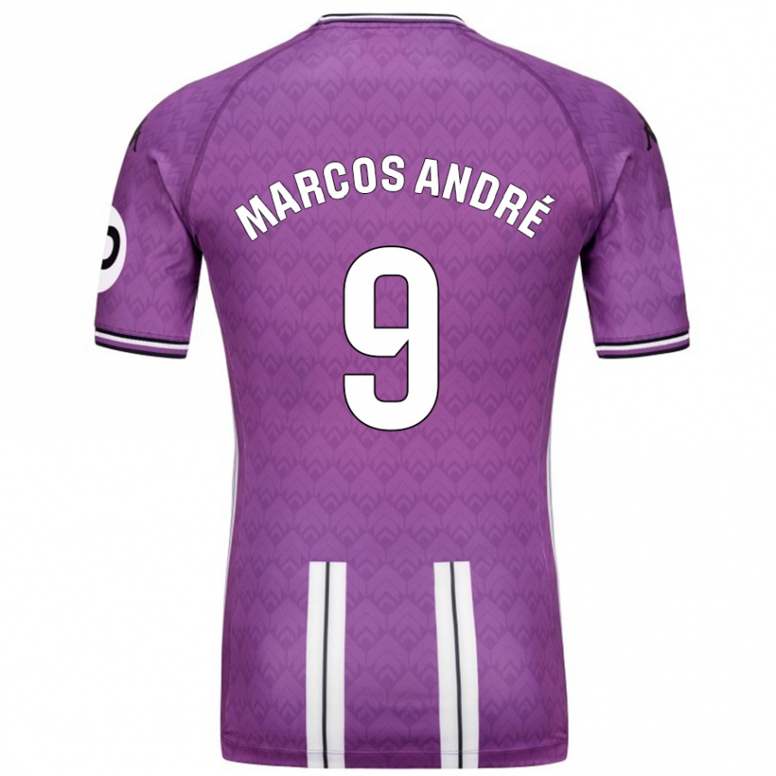 Férfi Labdarúgás Marcos Andre #9 Lila Fehér Hazai Jersey 2024/25 Mez Póló Ing