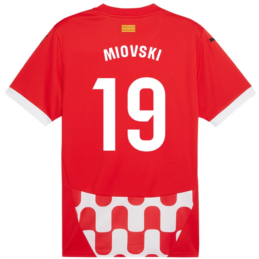 Férfi Labdarúgás Bojan Miovski #19 Piros Fehér Hazai Jersey 2024/25 Mez Póló Ing