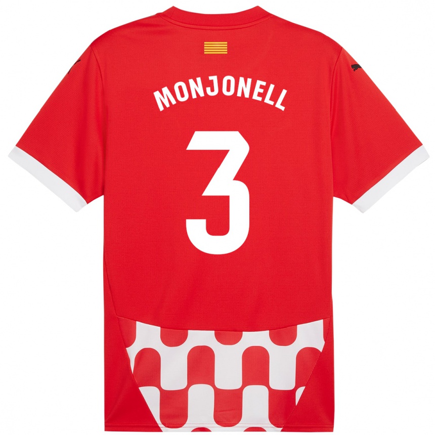 Férfi Labdarúgás Eric Monjonell #3 Piros Fehér Hazai Jersey 2024/25 Mez Póló Ing