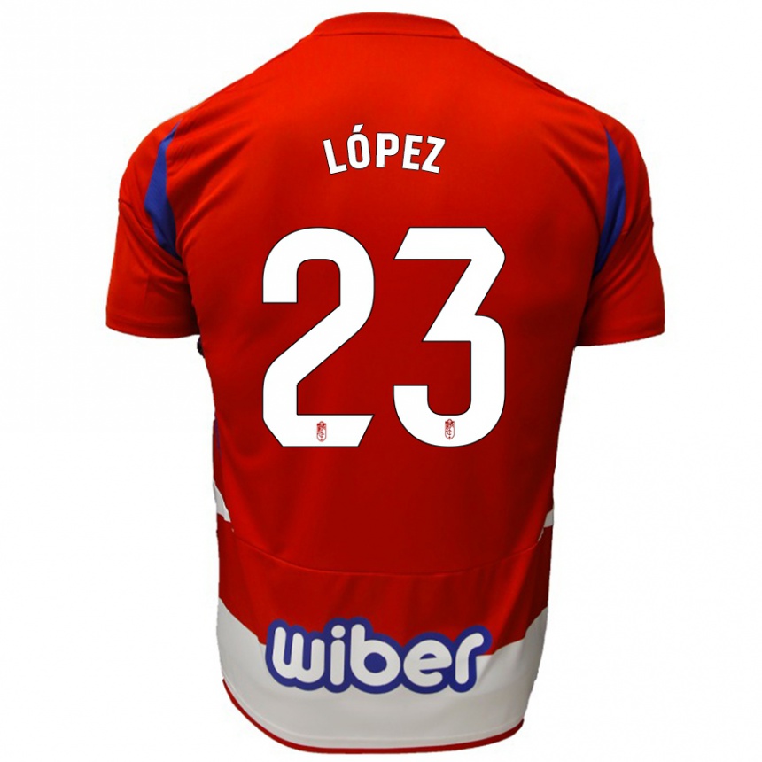 Férfi Labdarúgás Diego López #23 Piros Fehér Kék Hazai Jersey 2024/25 Mez Póló Ing