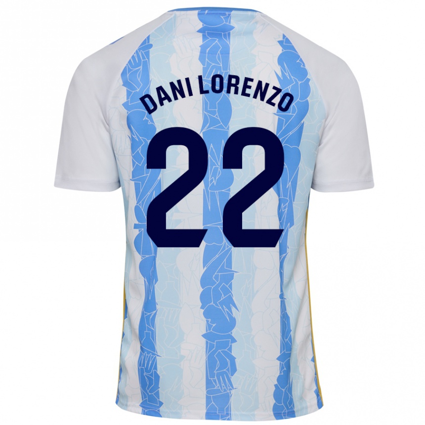 Férfi Labdarúgás Dani Lorenzo #22 Fehér Kék Hazai Jersey 2024/25 Mez Póló Ing