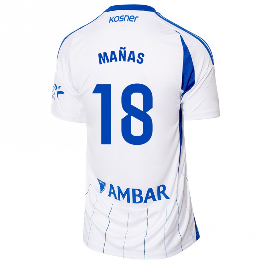 Férfi Labdarúgás Aitor Mañas #18 Piros Fehér Hazai Jersey 2024/25 Mez Póló Ing