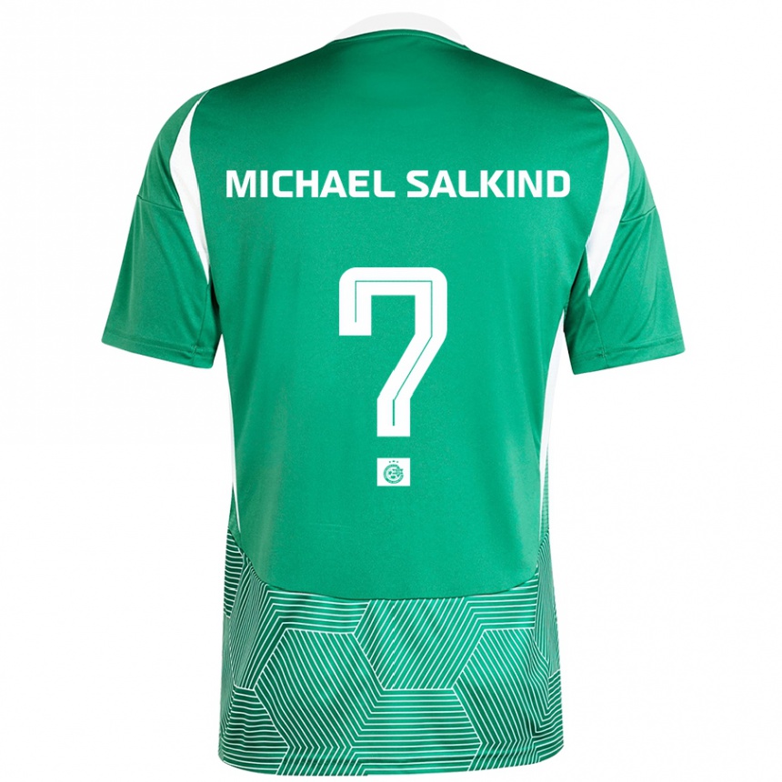 Férfi Labdarúgás Liav Michael Salkind #0 Zöld Fehér Hazai Jersey 2024/25 Mez Póló Ing