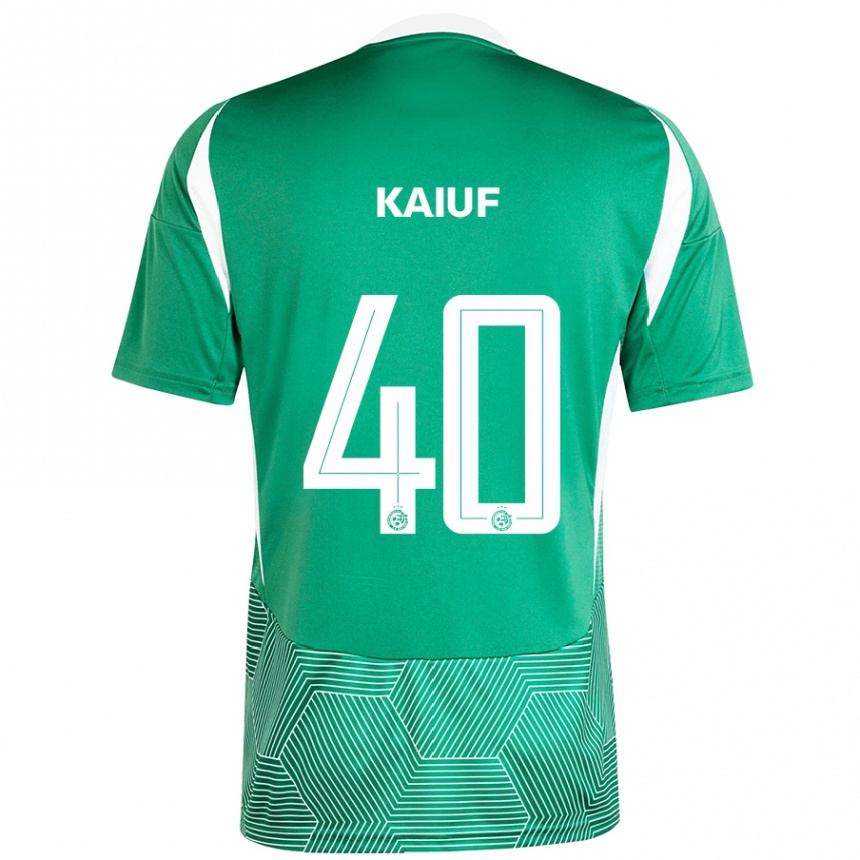 Férfi Labdarúgás Sharif Kaiuf #40 Zöld Fehér Hazai Jersey 2024/25 Mez Póló Ing