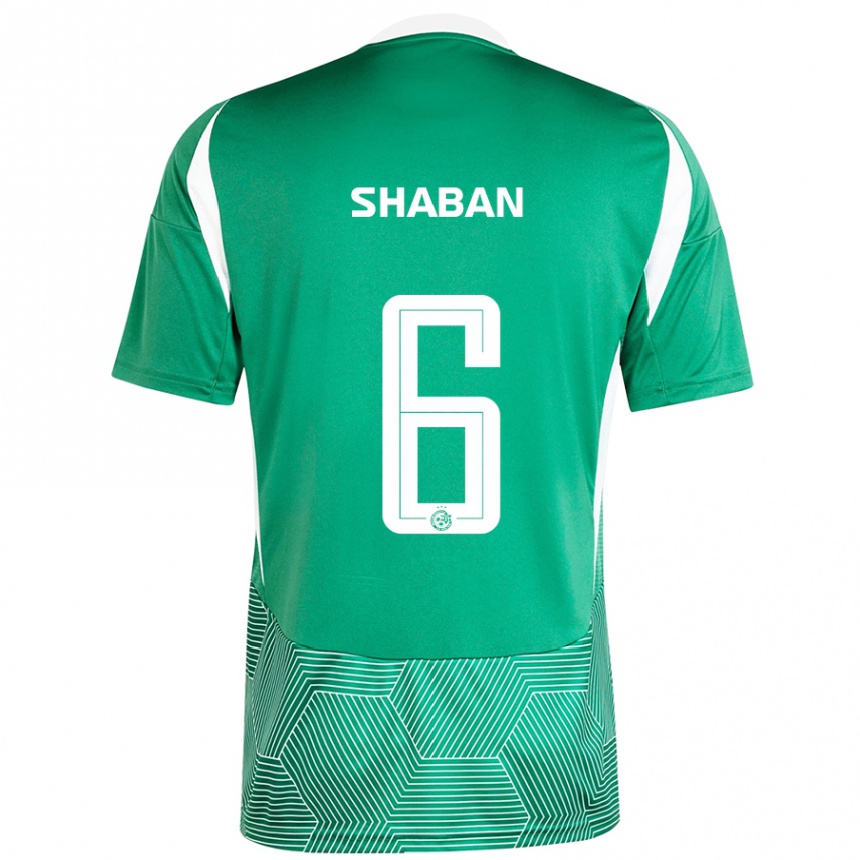 Férfi Labdarúgás Loay Shaban #6 Zöld Fehér Hazai Jersey 2024/25 Mez Póló Ing