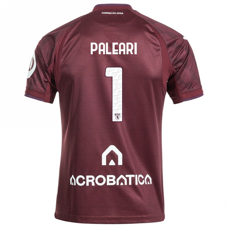 Férfi Labdarúgás Alberto Paleari #1 Barna Fehér Hazai Jersey 2024/25 Mez Póló Ing