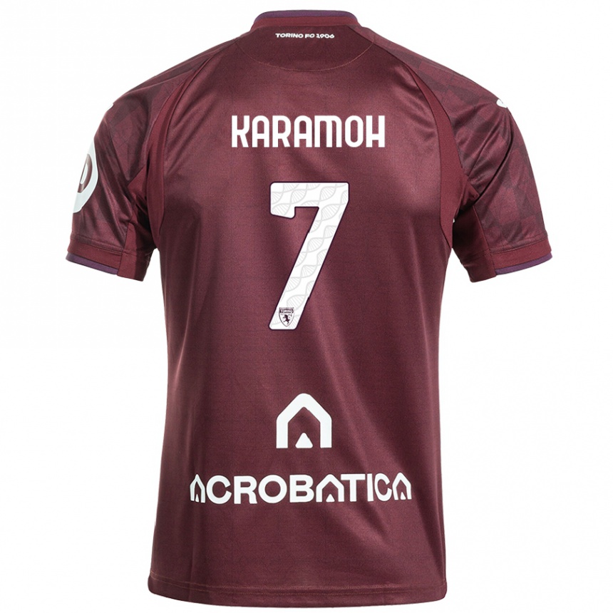 Férfi Labdarúgás Yann Karamoh #7 Barna Fehér Hazai Jersey 2024/25 Mez Póló Ing