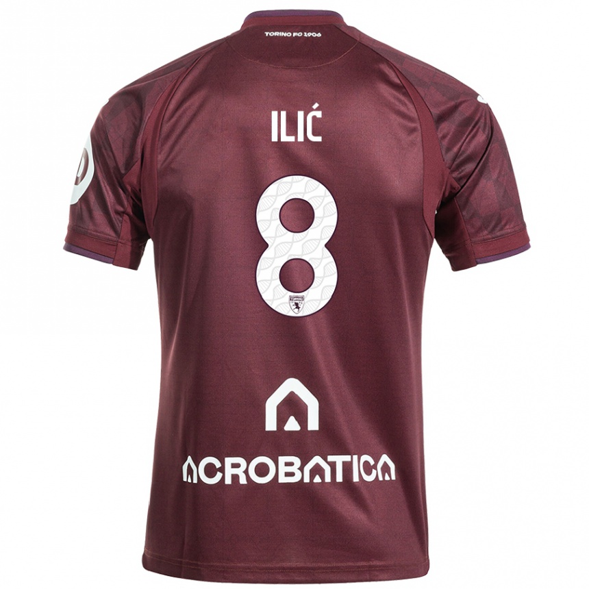 Férfi Labdarúgás Ivan Ilić #8 Barna Fehér Hazai Jersey 2024/25 Mez Póló Ing