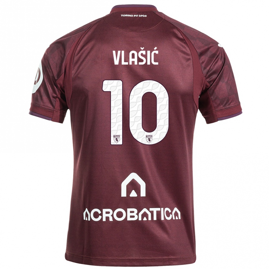 Férfi Labdarúgás Nikola Vlasic #10 Barna Fehér Hazai Jersey 2024/25 Mez Póló Ing