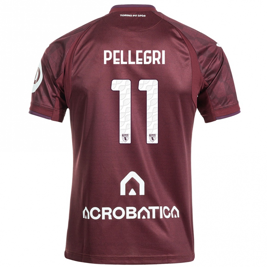 Férfi Labdarúgás Pietro Pellegri #11 Barna Fehér Hazai Jersey 2024/25 Mez Póló Ing