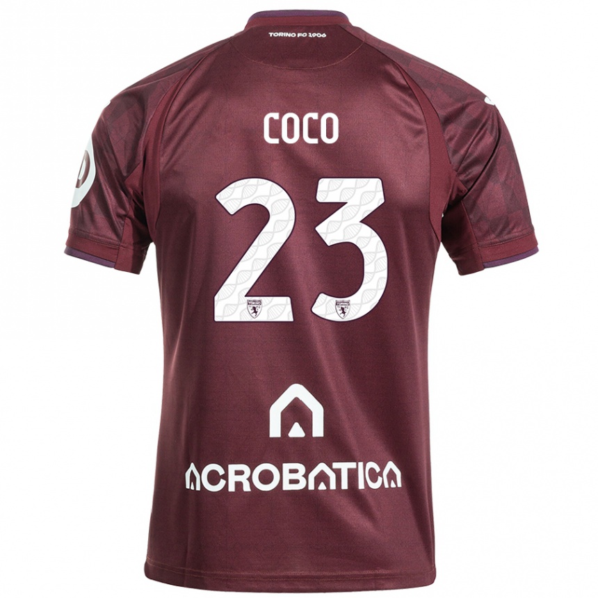 Férfi Labdarúgás Saúl Coco #23 Barna Fehér Hazai Jersey 2024/25 Mez Póló Ing