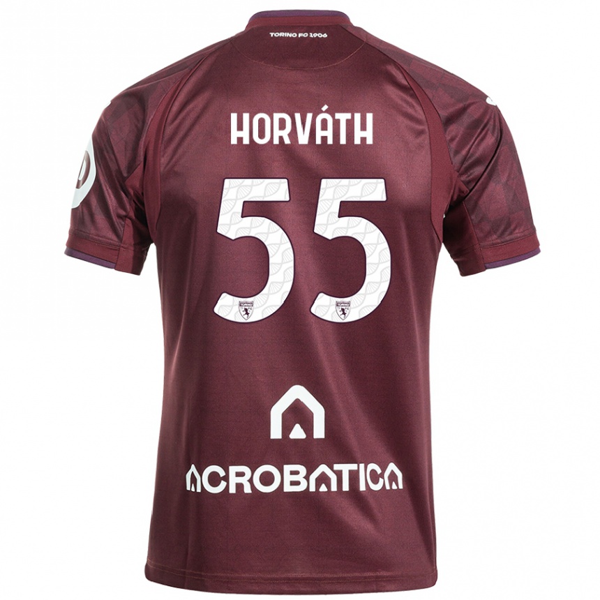 Férfi Labdarúgás Krisztofer Horváth #55 Barna Fehér Hazai Jersey 2024/25 Mez Póló Ing