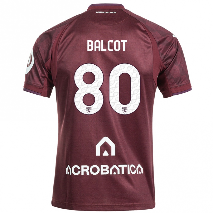 Férfi Labdarúgás Côme Bianay Balcot #80 Barna Fehér Hazai Jersey 2024/25 Mez Póló Ing