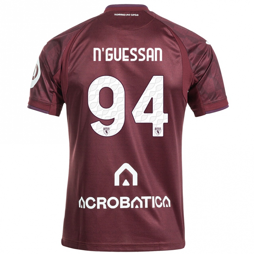 Férfi Labdarúgás Ange Caumenan N'guessan #94 Barna Fehér Hazai Jersey 2024/25 Mez Póló Ing