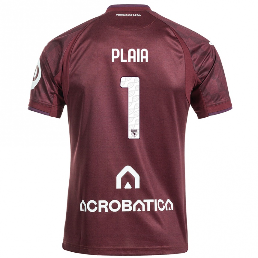 Férfi Labdarúgás Francesco Plaia #1 Barna Fehér Hazai Jersey 2024/25 Mez Póló Ing