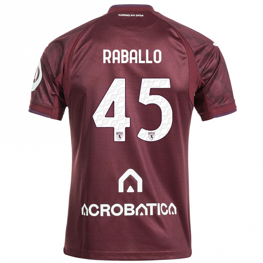 Férfi Labdarúgás Alessio Raballo #45 Barna Fehér Hazai Jersey 2024/25 Mez Póló Ing