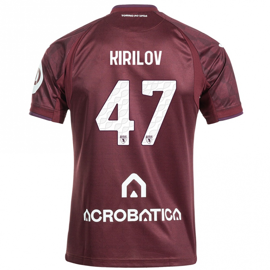 Férfi Labdarúgás Martin Kirilov #47 Barna Fehér Hazai Jersey 2024/25 Mez Póló Ing