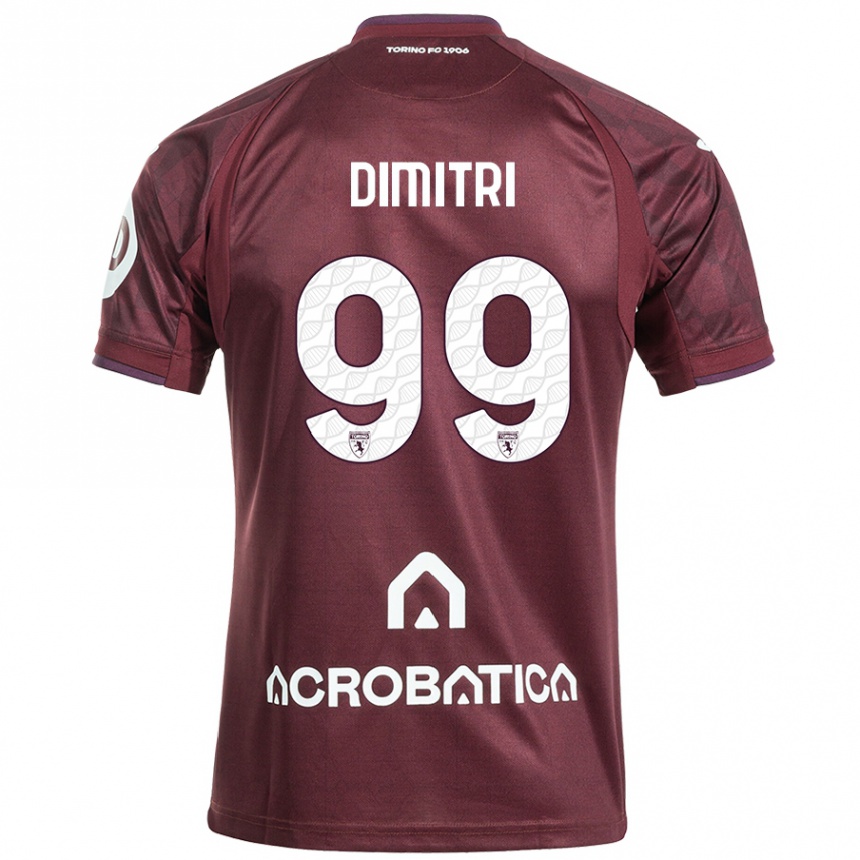 Férfi Labdarúgás Matteo Dimitri #99 Barna Fehér Hazai Jersey 2024/25 Mez Póló Ing