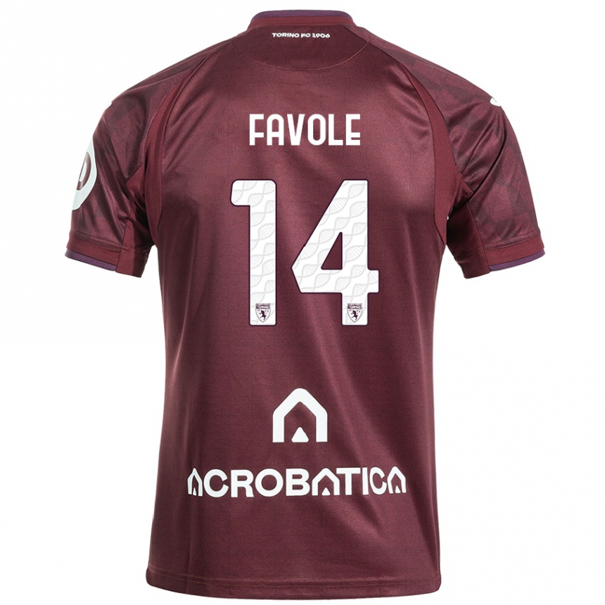 Férfi Labdarúgás Annalisa Favole #14 Barna Fehér Hazai Jersey 2024/25 Mez Póló Ing