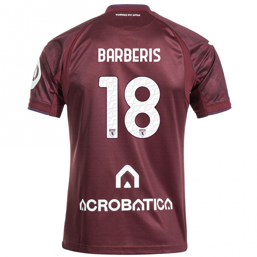 Férfi Labdarúgás Laura Barberis #18 Barna Fehér Hazai Jersey 2024/25 Mez Póló Ing