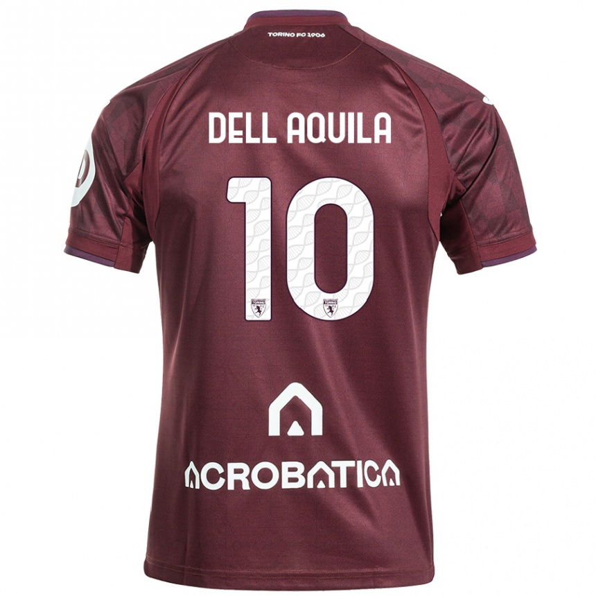 Férfi Labdarúgás Francesco Dell'aquila #10 Barna Fehér Hazai Jersey 2024/25 Mez Póló Ing