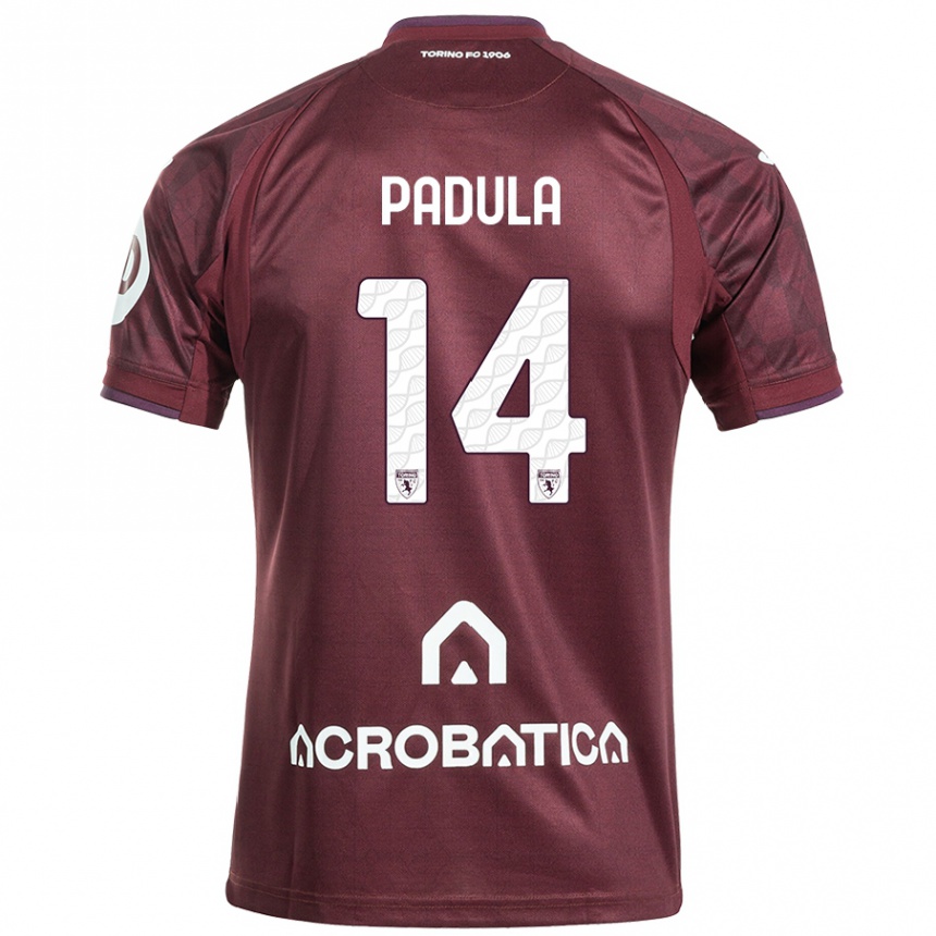 Férfi Labdarúgás Cristian Padula #14 Barna Fehér Hazai Jersey 2024/25 Mez Póló Ing