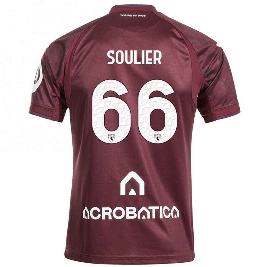 Férfi Labdarúgás Evan Soulier #66 Barna Fehér Hazai Jersey 2024/25 Mez Póló Ing