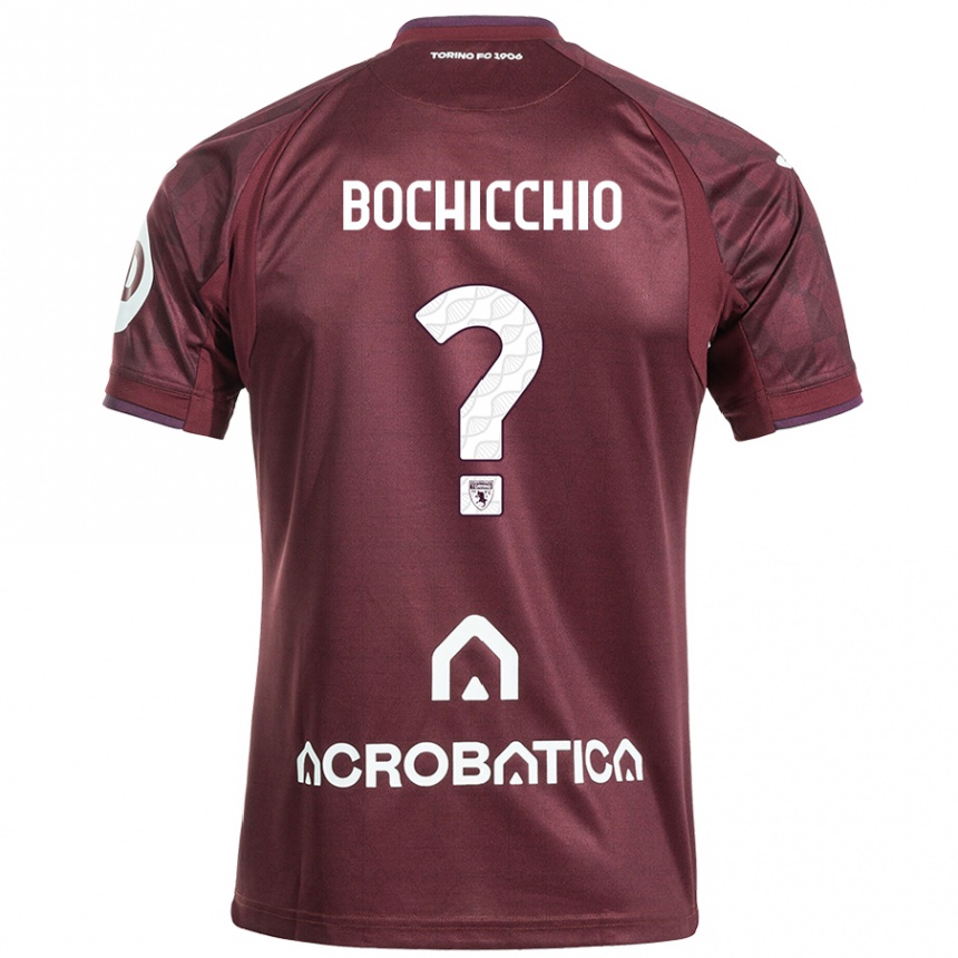 Férfi Labdarúgás Francesco Bochicchio #0 Barna Fehér Hazai Jersey 2024/25 Mez Póló Ing