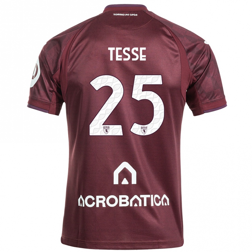 Férfi Labdarúgás Manuela Tesse #25 Barna Fehér Hazai Jersey 2024/25 Mez Póló Ing