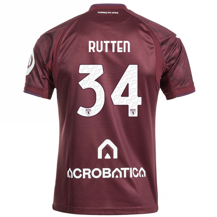 Férfi Labdarúgás Jill Rutten #34 Barna Fehér Hazai Jersey 2024/25 Mez Póló Ing