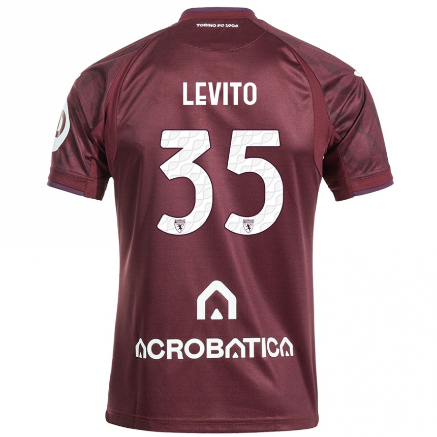 Férfi Labdarúgás Isabeau Levito #35 Barna Fehér Hazai Jersey 2024/25 Mez Póló Ing