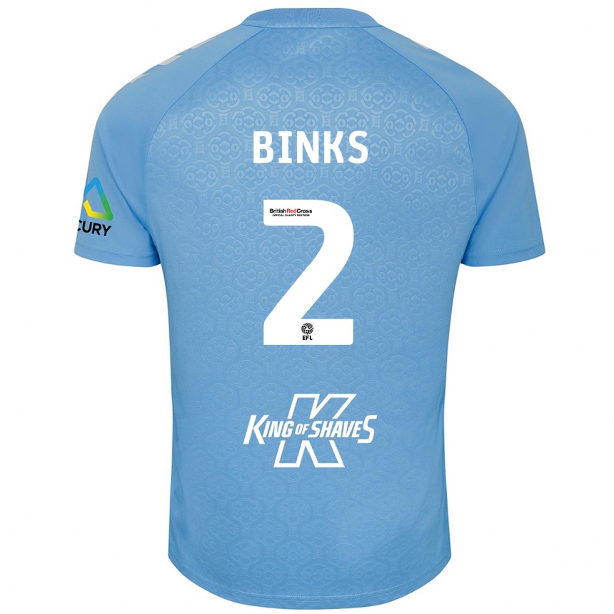 Férfi Labdarúgás Luis Binks #2 Kék Fehér Hazai Jersey 2024/25 Mez Póló Ing