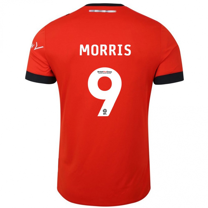 Férfi Labdarúgás Carlton Morris #9 Narancssárga Fekete Hazai Jersey 2024/25 Mez Póló Ing