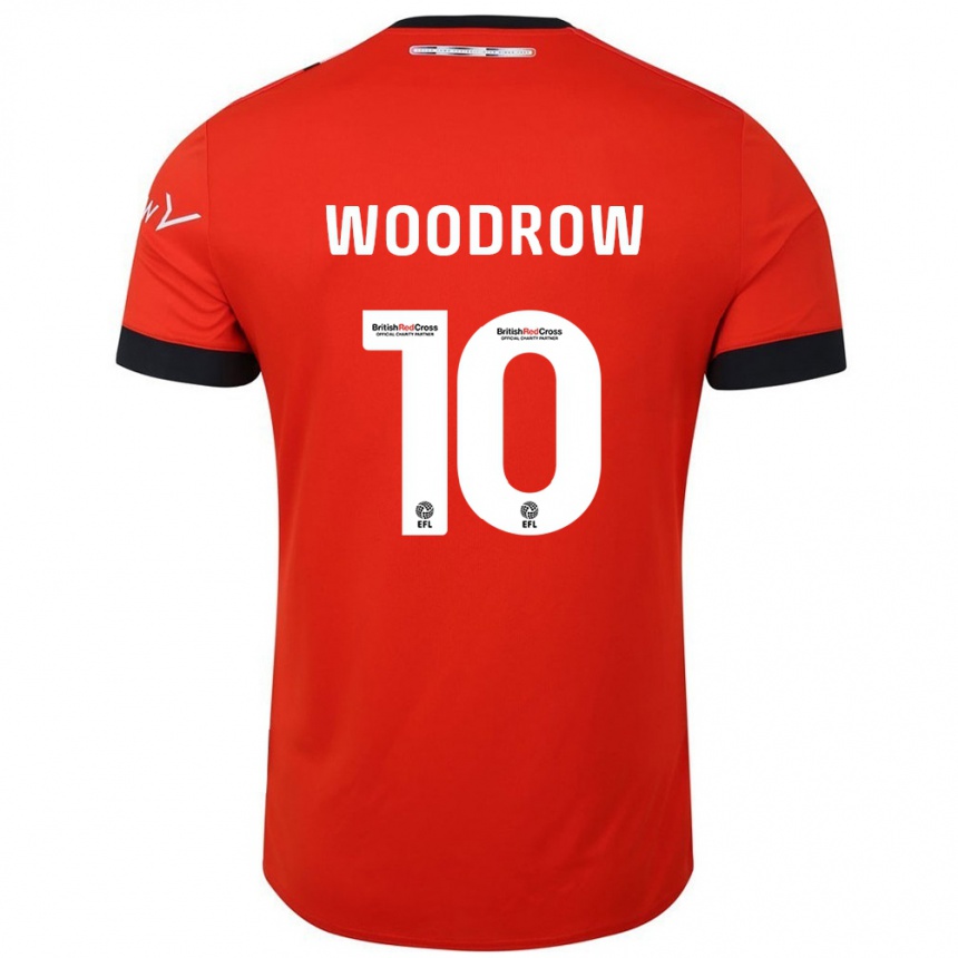 Férfi Labdarúgás Cauley Woodrow #10 Narancssárga Fekete Hazai Jersey 2024/25 Mez Póló Ing