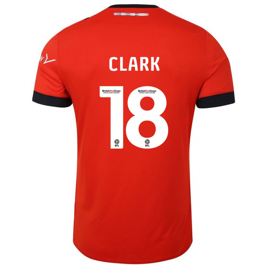 Férfi Labdarúgás Jordan Clark #18 Narancssárga Fekete Hazai Jersey 2024/25 Mez Póló Ing