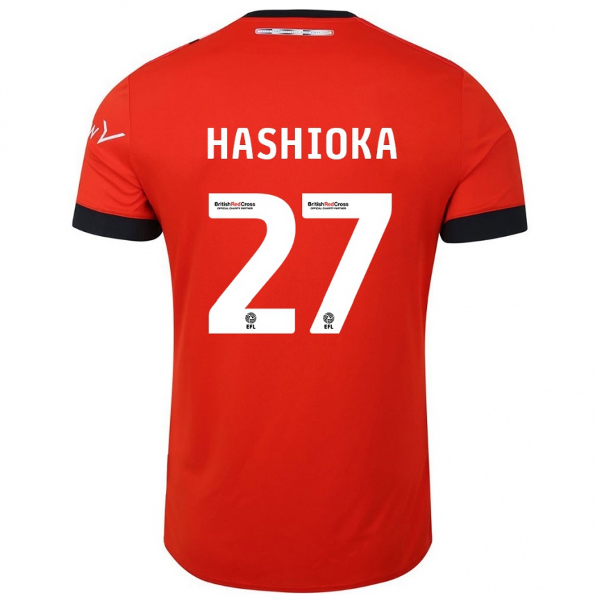 Férfi Labdarúgás Daiki Hashioka #27 Narancssárga Fekete Hazai Jersey 2024/25 Mez Póló Ing