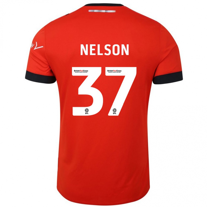 Férfi Labdarúgás Zack Nelson #37 Narancssárga Fekete Hazai Jersey 2024/25 Mez Póló Ing