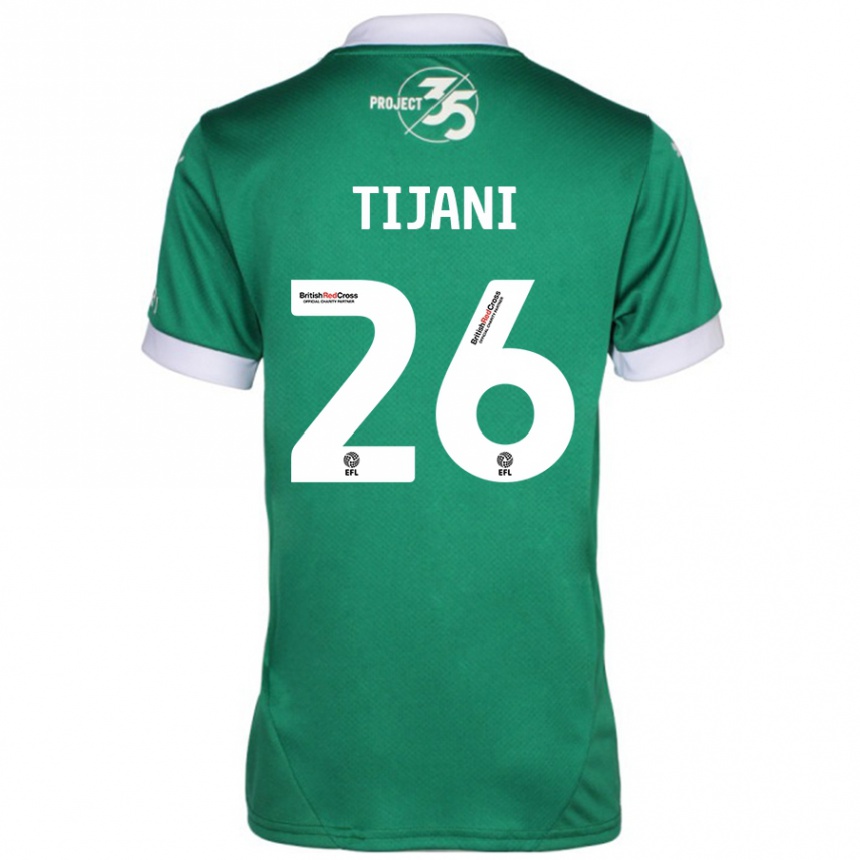 Férfi Labdarúgás Muhamed Tijani #26 Zöld Fehér Hazai Jersey 2024/25 Mez Póló Ing