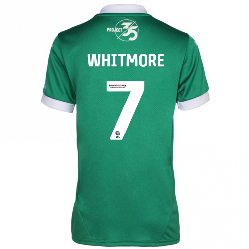 Férfi Labdarúgás Charlotte Whitmore #7 Zöld Fehér Hazai Jersey 2024/25 Mez Póló Ing