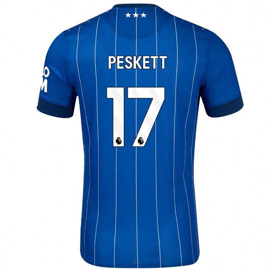 Férfi Labdarúgás Sophie Peskett #17 Sötétkék Hazai Jersey 2024/25 Mez Póló Ing