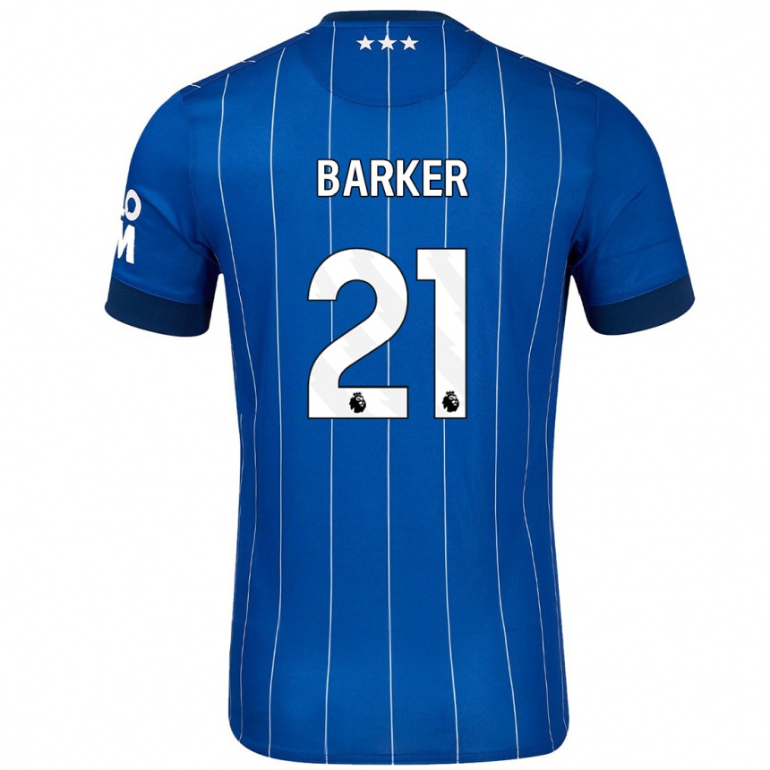 Férfi Labdarúgás Maisy Barker #21 Sötétkék Hazai Jersey 2024/25 Mez Póló Ing