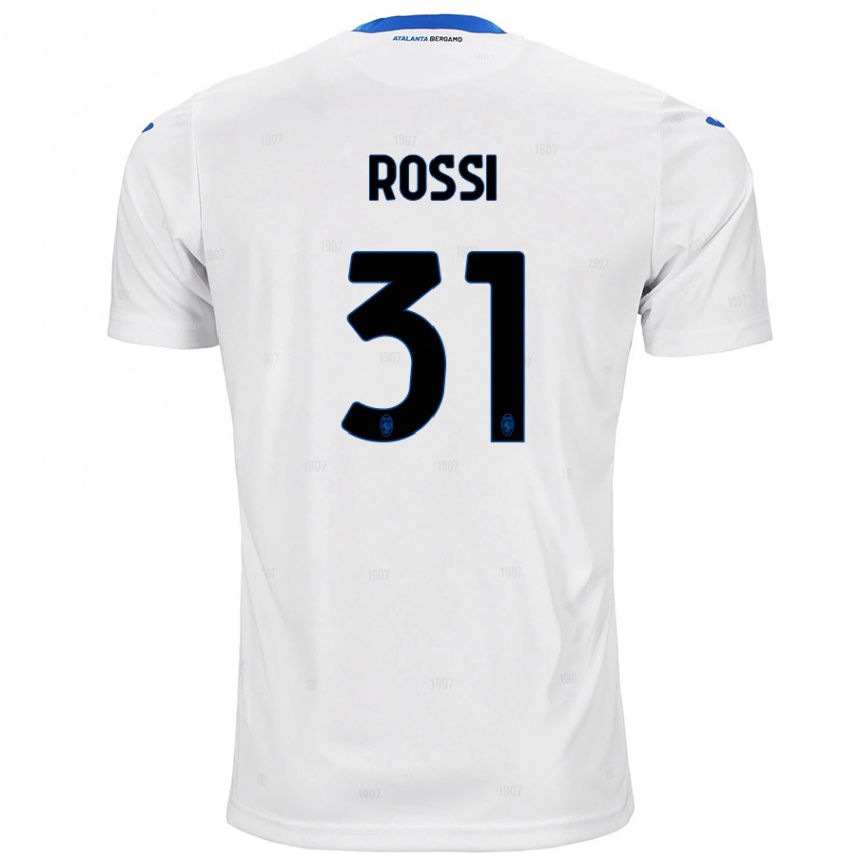 Férfi Labdarúgás Francesco Rossi #31 Fehér Idegenbeli Jersey 2024/25 Mez Póló Ing