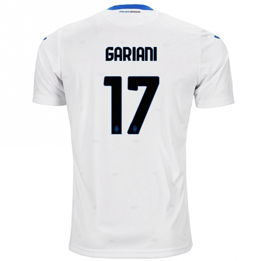 Férfi Labdarúgás Niccolò Gariani #17 Fehér Idegenbeli Jersey 2024/25 Mez Póló Ing