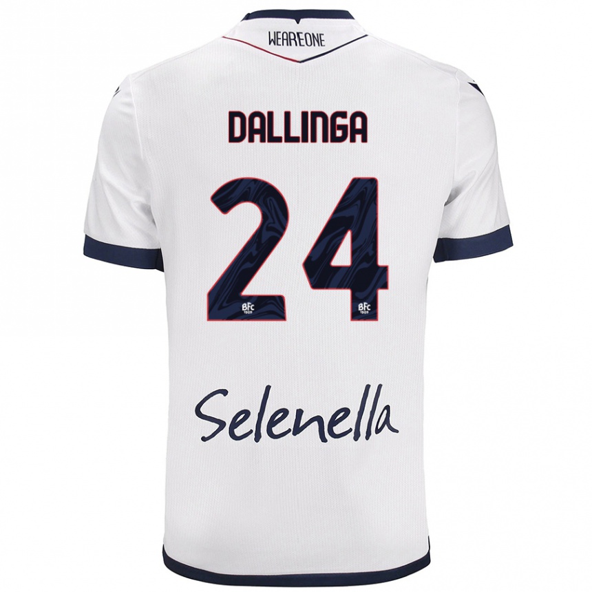 Férfi Labdarúgás Thijs Dallinga #24 Fehér Royal Blue Idegenbeli Jersey 2024/25 Mez Póló Ing