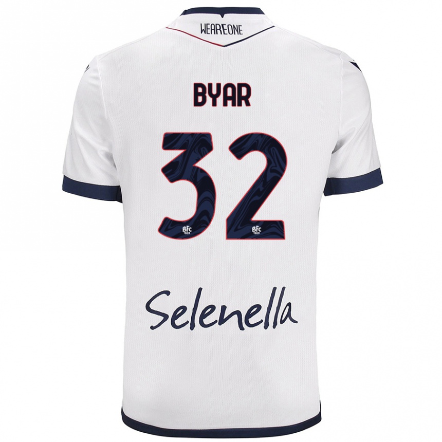 Férfi Labdarúgás Naïm Byar #32 Fehér Royal Blue Idegenbeli Jersey 2024/25 Mez Póló Ing