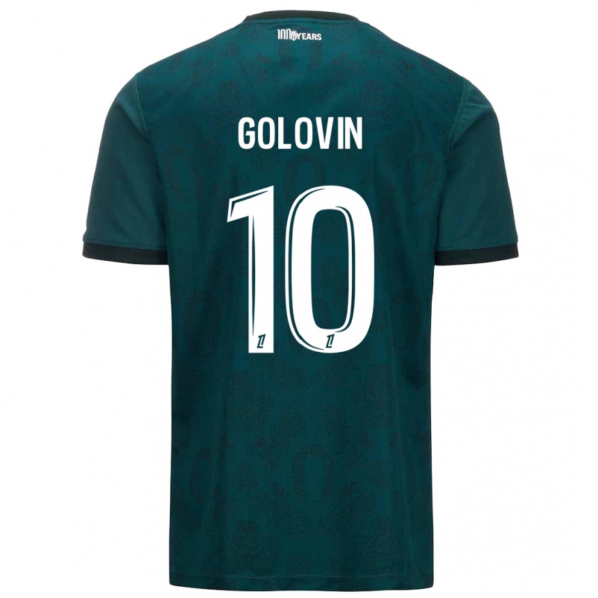 Férfi Labdarúgás Aleksandr Golovin #10 Sötétzöld Idegenbeli Jersey 2024/25 Mez Póló Ing