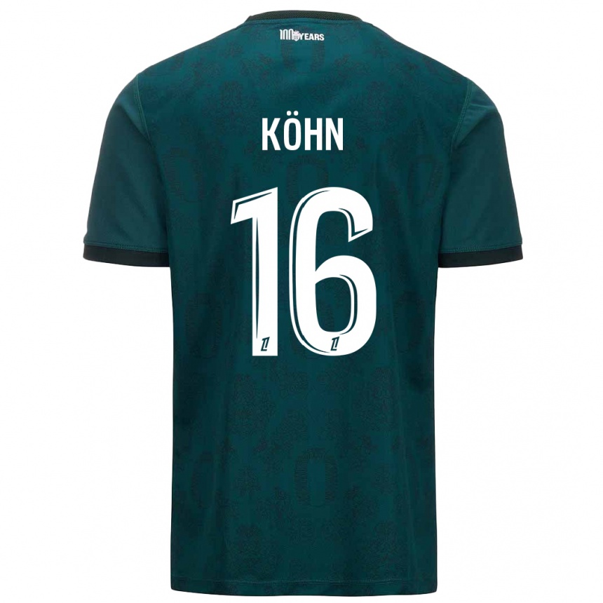 Férfi Labdarúgás Philipp Köhn #16 Sötétzöld Idegenbeli Jersey 2024/25 Mez Póló Ing