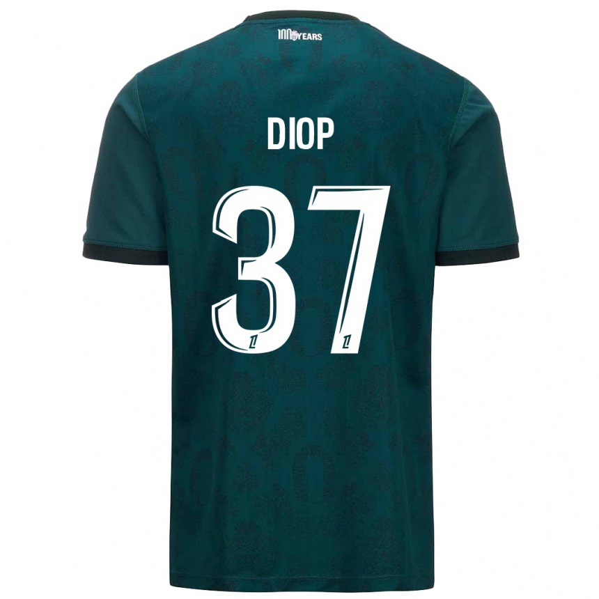 Férfi Labdarúgás Edan Diop #37 Sötétzöld Idegenbeli Jersey 2024/25 Mez Póló Ing